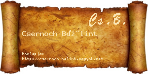 Csernoch Bálint névjegykártya